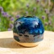Vase boule bleu vert