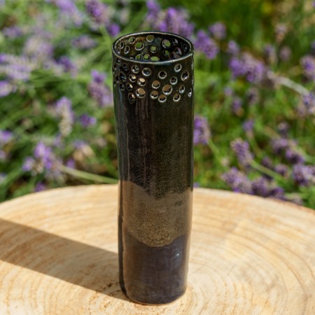 Vase Noir pailleté
