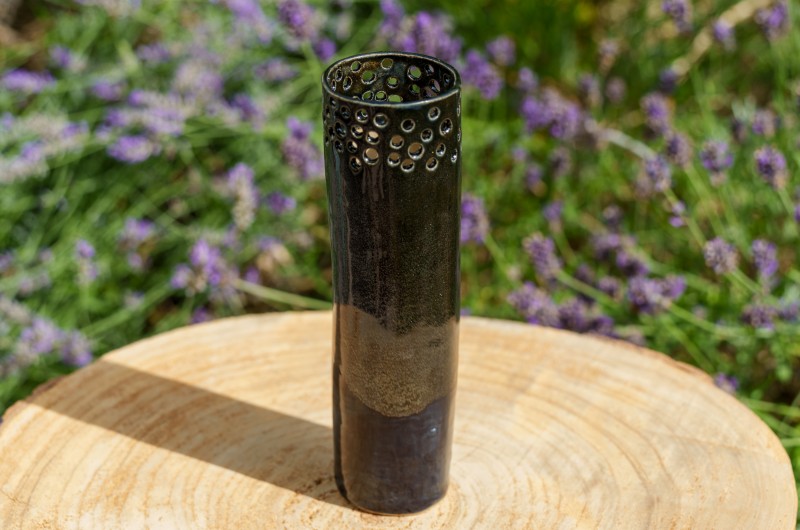 Vase Noir pailleté