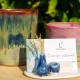 Porte carte de visite Mini vases bleu et blanc