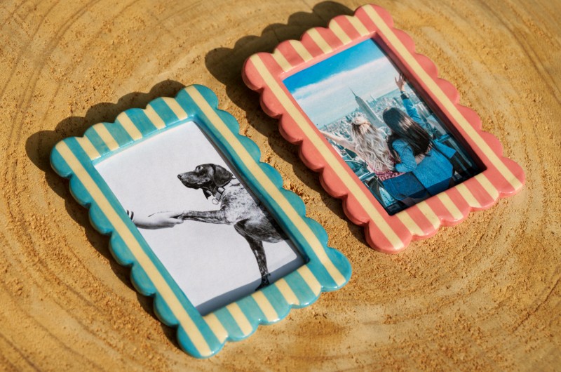 Cadre Photo rectangle Bleu ou Rose