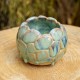 Pot boule bleu vert