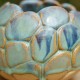 Pot boule bleu vert