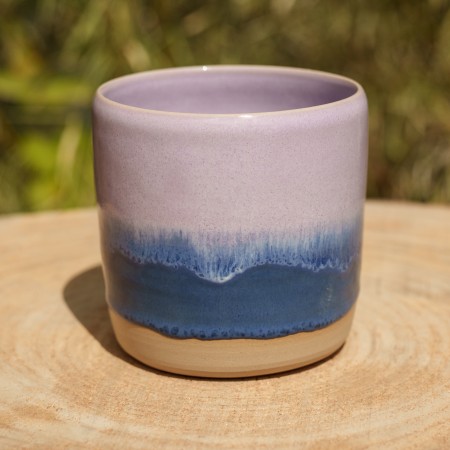 Pot rose et bleu