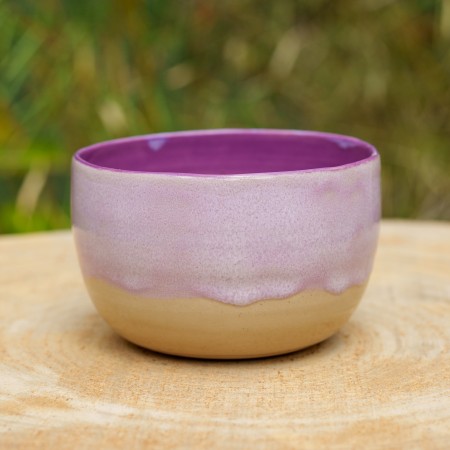 Pot rond violet et rose