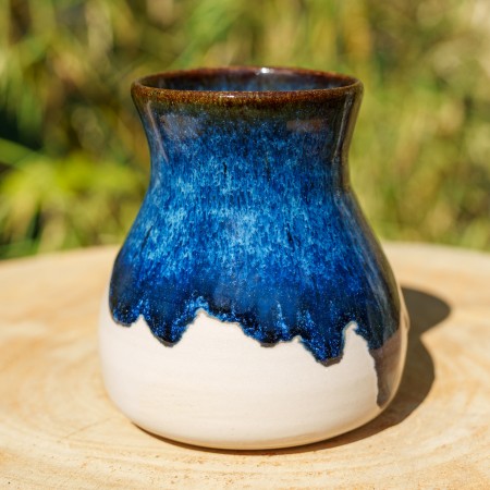 Vase bleu et blanc