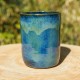 Pot droit vert et bleu Collection Boréale