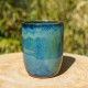Pot droit vert et bleu Collection Boréale