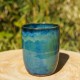Pot droit vert et bleu Collection Boréale