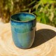 Pot droit vert et bleu Collection Boréale