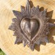 Ex Voto Coeur Bronze Antique