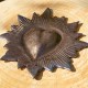Ex Voto Coeur Bronze Antique