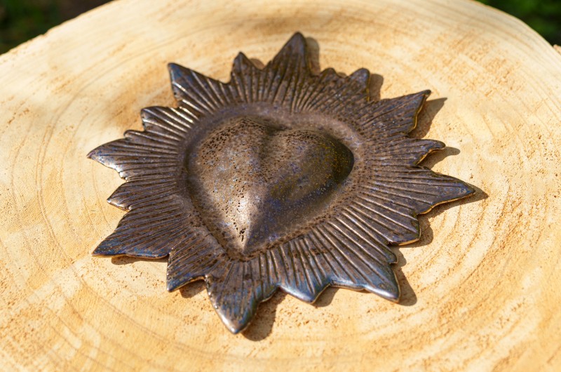 Ex Voto Coeur Bronze Antique