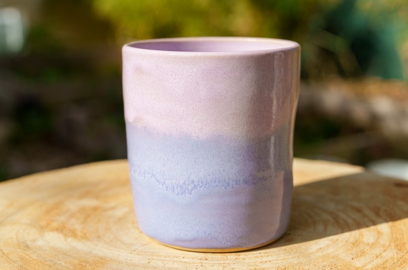 Vase rose et violet