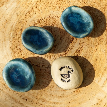 Worry Stone en céramique Canard Don't duck with me