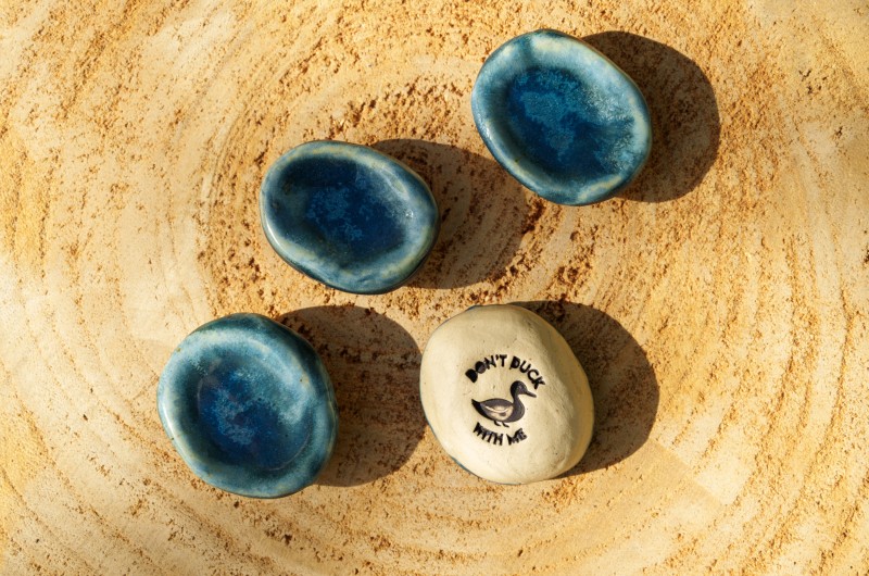 Worry Stone en céramique Canard Don't duck with me