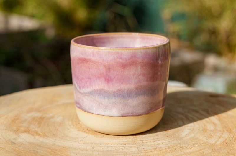 Pot rose et violet