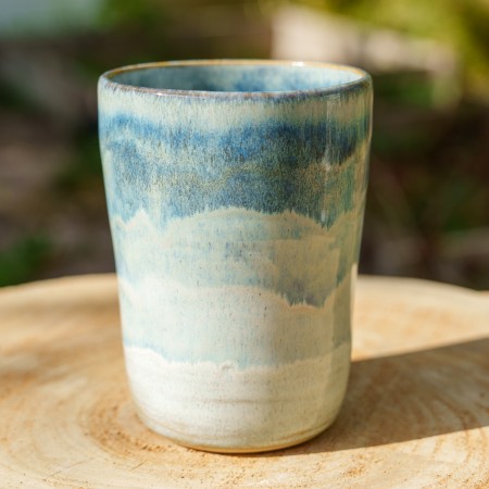 Vase dégradé bleu