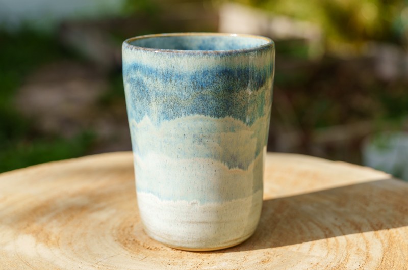 Vase dégradé bleu