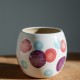 Petit vase boule Blanc, Violet, rose et bleu