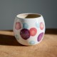 Petit vase boule Blanc, Violet, rose et bleu