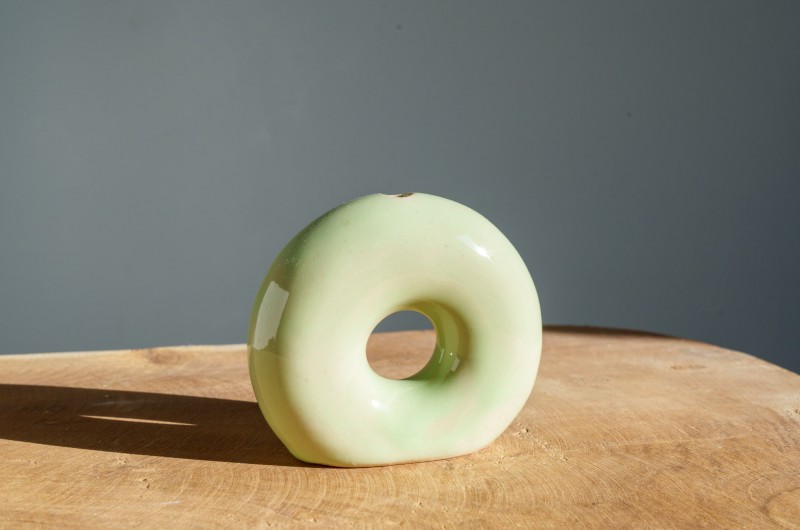 Vase Donut Vert pastel