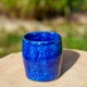 Pot cylindrique bleu