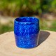 Pot cylindrique bleu