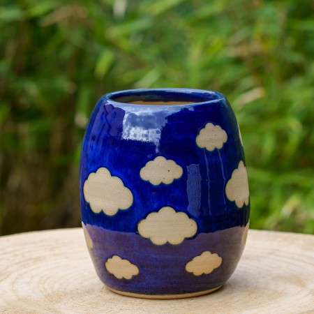 Grand vase Nuage - Bleu