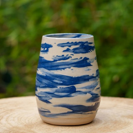 Vase Bleu et beige