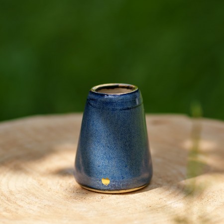 Vase miniature Bleu et Or
