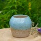 Grand vase beige et bleu