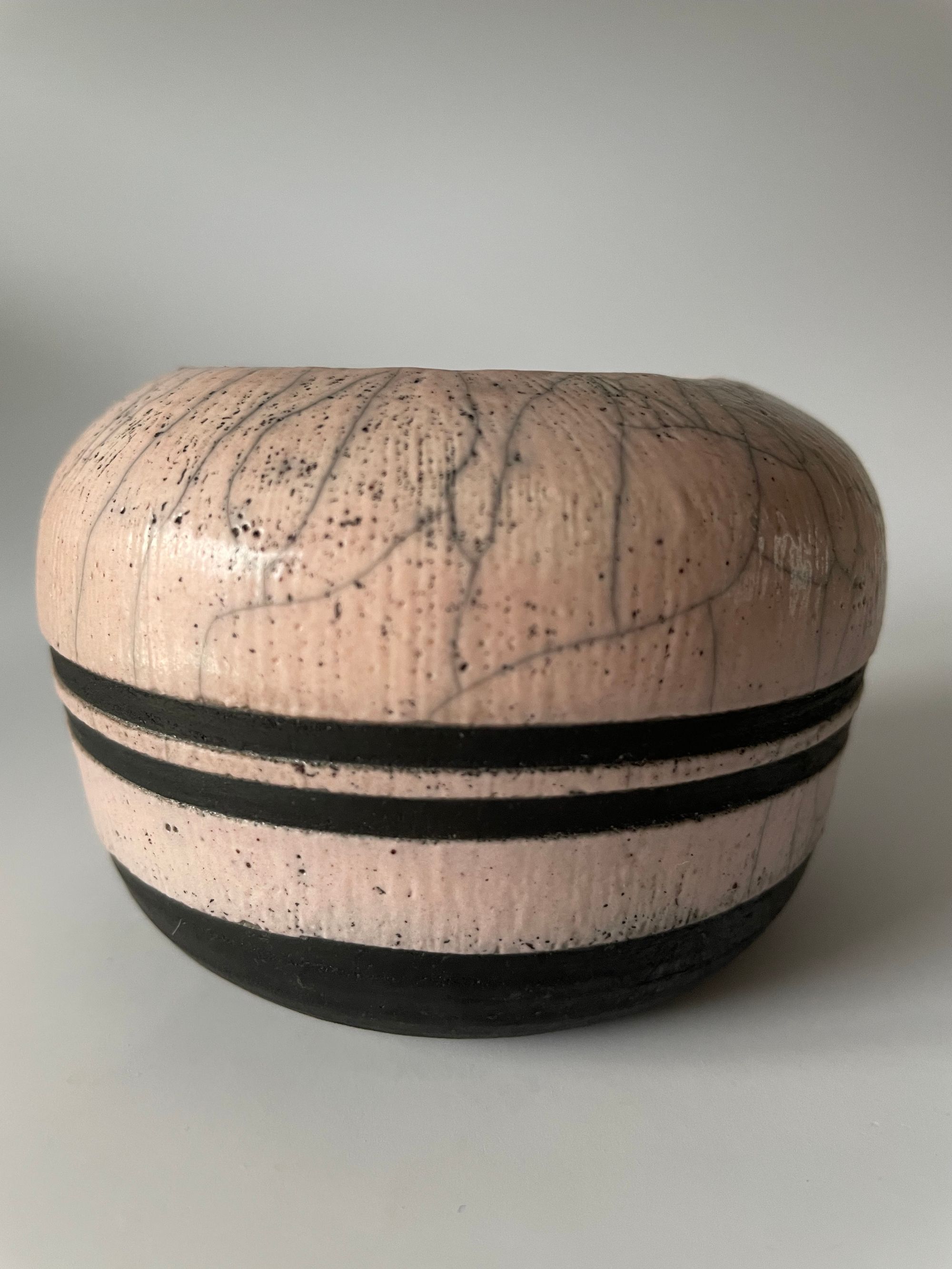 Mini Vase Boule Raku Rose